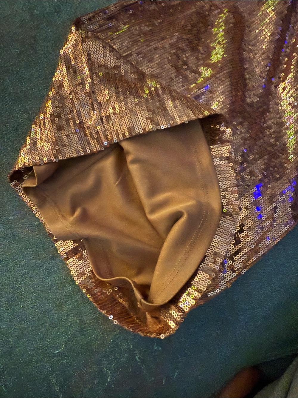 Sequin Midi Skirt in Rose Gold long xs/s sooo cute so sparkly  (see video) - Picture 4 of 6